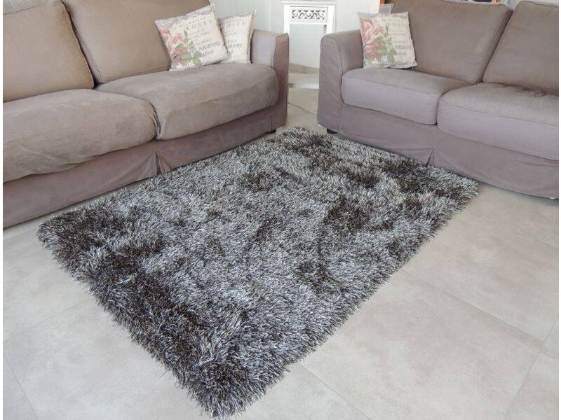 Hoogpolig tapijt taupe - extra lange pool