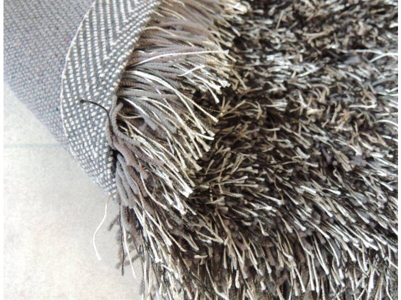 Hoogpolig tapijt taupe - extra lange pool