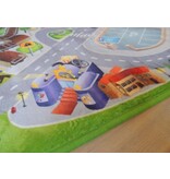 Groot auto speeltapijt met stad 130x180cm - SUPERZACHT