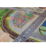 Groot auto speeltapijt met stad 130x180cm - SUPERZACHT
