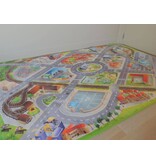 Groot auto speeltapijt met stad 130x180cm - SUPERZACHT
