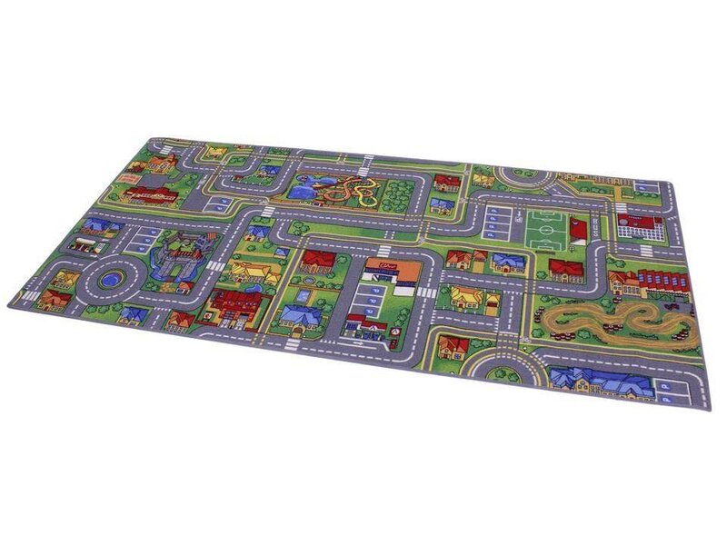 Extra groot tapijt met straten 140x200
