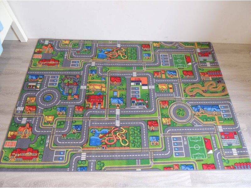 Extra groot tapijt met straten 140x200