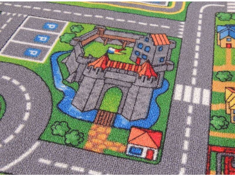 Extra groot tapijt met straten 140x200