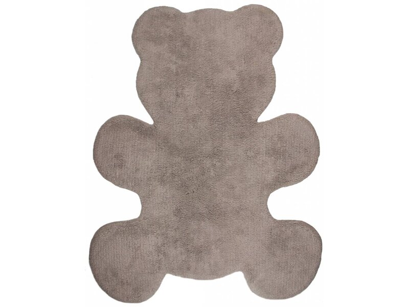 Leuk tapijt babykamer in vorm van een beer - Taupe