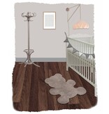 Leuk tapijt babykamer in vorm van een beer - Taupe