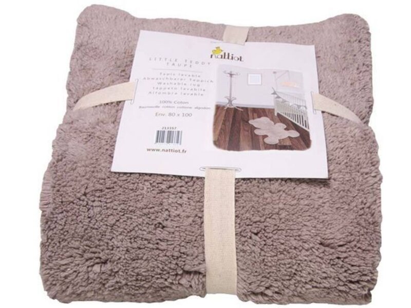 Leuk tapijt babykamer in vorm van een beer - Taupe