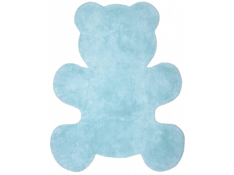 Leuk tapijt babykamer in vorm van een beer - blauw