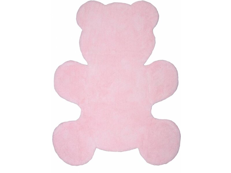 Leuk roze tapijt babykamer in vorm van een beer - roze