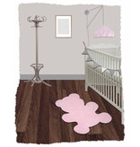 Leuk roze tapijt babykamer in vorm van een beer - roze