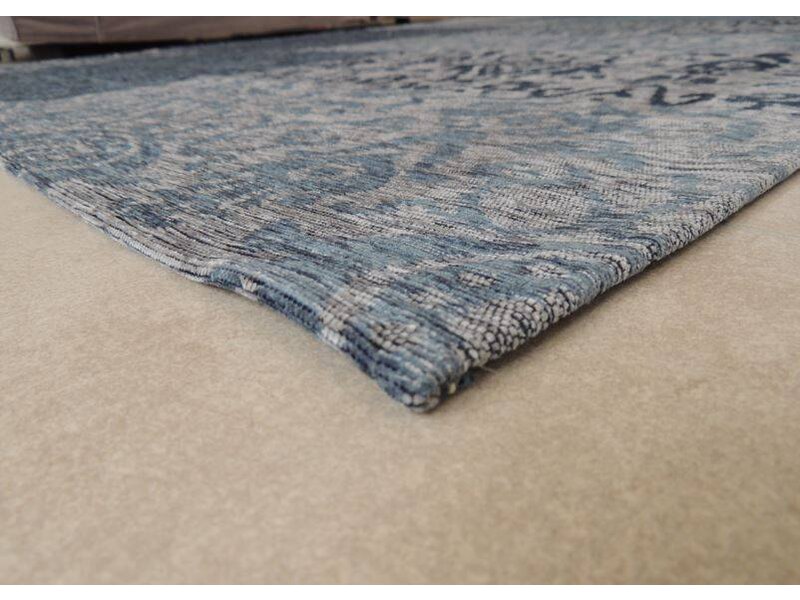 Retro vintage vloerkleed in blauw - 91513 - 120x170 of 150x230