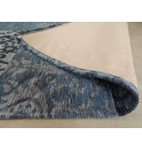 Retro vintage vloerkleed in blauw - 91513 - 120x170 of 150x230