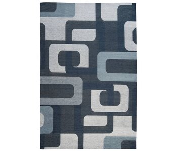 Blauw retro tapijt