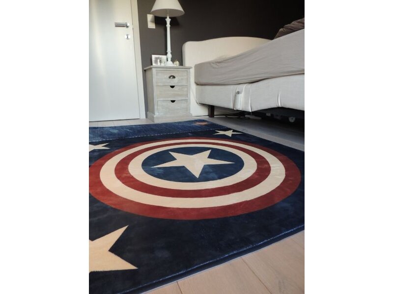 Groot blauw tapijt voor op de jongenskamer 130x190cm - SUPERZACHT