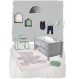 Vintage tapijt voor babykamer of kinderkamer 120x170