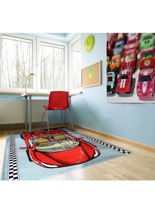 Tapijt kinderkamer racewagen