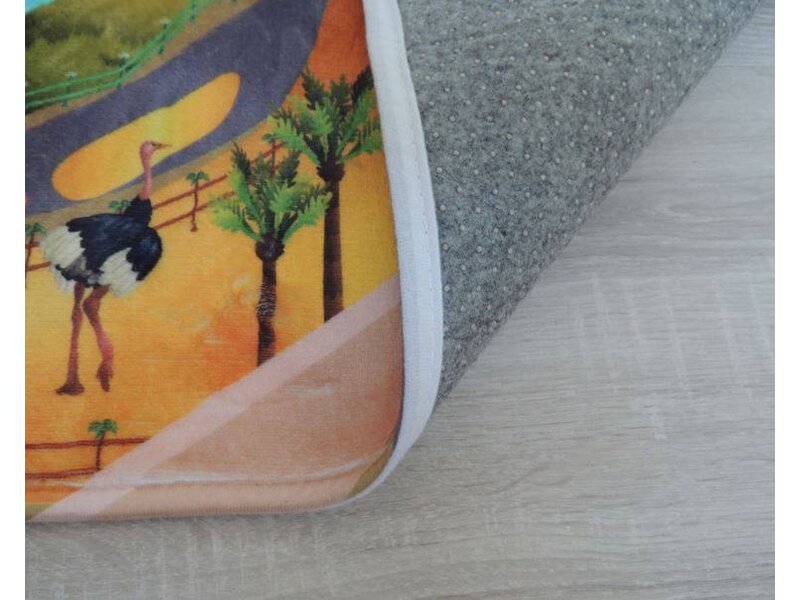 Groot speeltapijt dierentuin 130x180 - Groot formaat