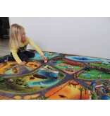 Groot speeltapijt dierentuin 130x180 - Groot formaat
