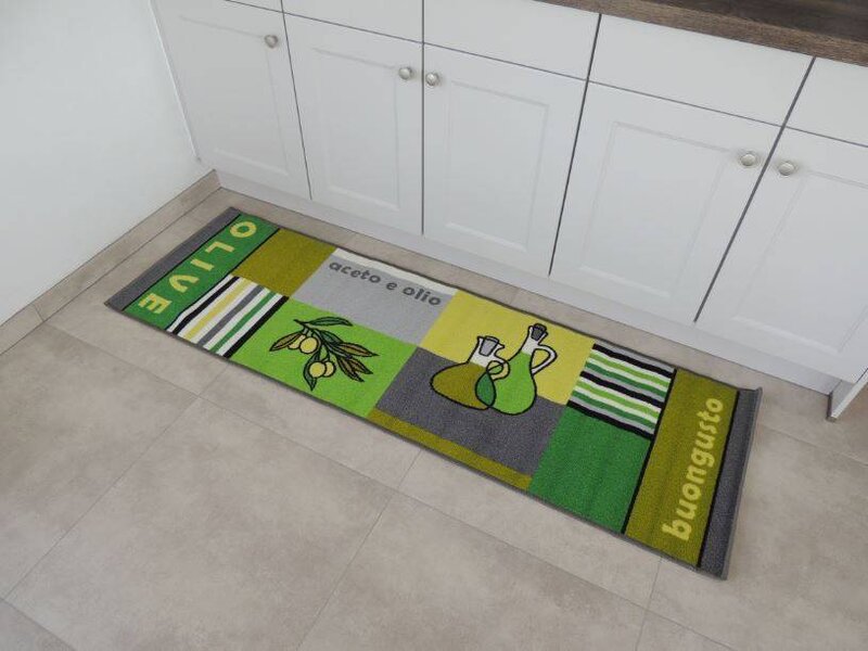 Grote kleurrijke loper keuken