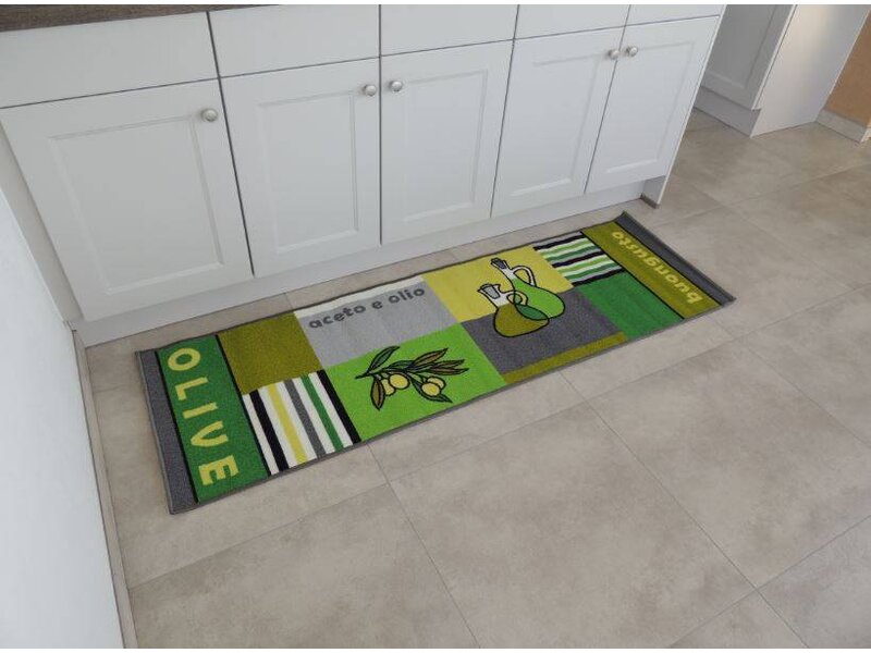 Grote kleurrijke loper keuken