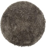Shaggy rond tapijt taupe