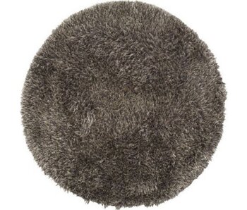 Rond Shaggy tapijt taupe