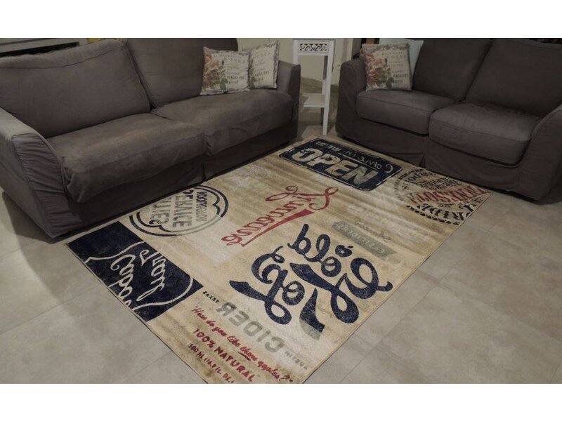 Groot tapijt met vintage look