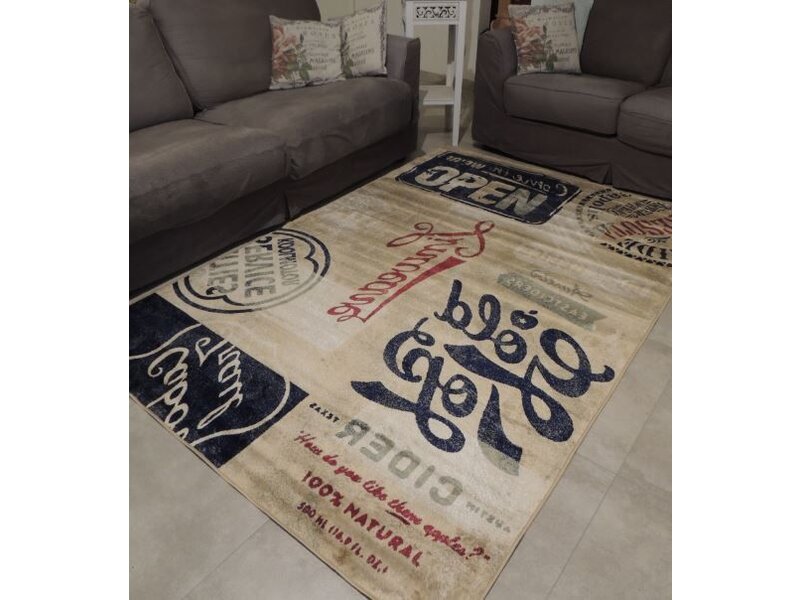 Groot tapijt met vintage look