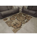 Groot tapijt met retro look