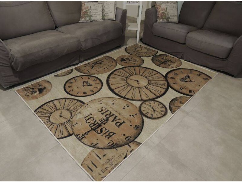 Groot tapijt met retro look