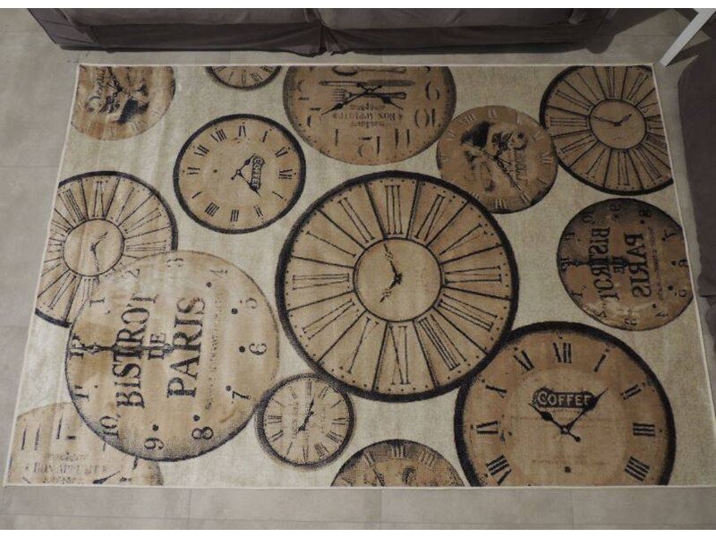 Groot tapijt met retro look