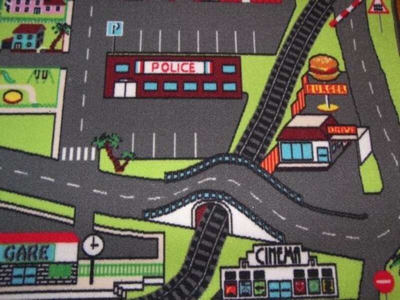 Groot kindertapijt verkeer 130x200cm