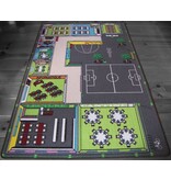 Groot speeltapijt met afbeelding school 130x200cm