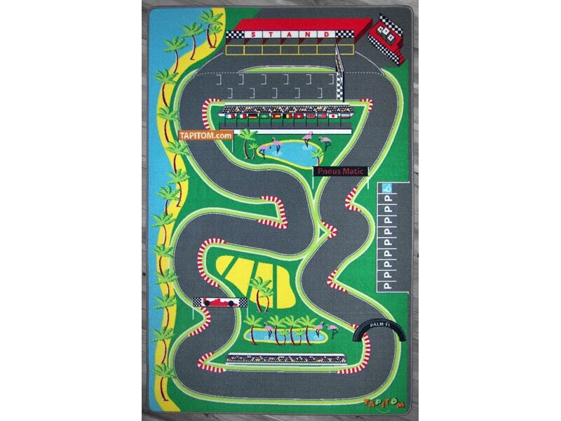 Groot speeltapijt met racebaan 130x200cm