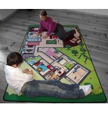 Groot speeltapijt met afbeelding huis - 130x200cm