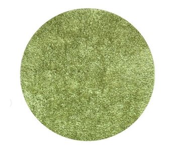 Rond tapijt hoge pool groen