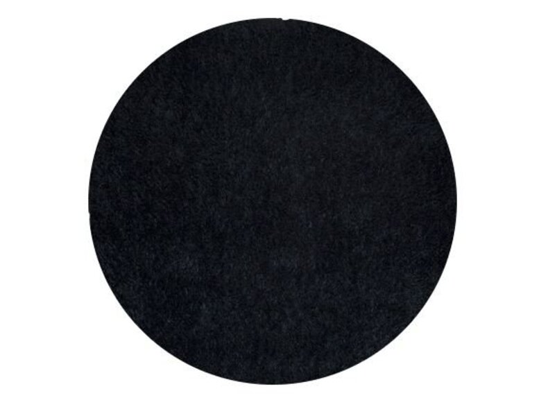 Rond tapijt hoge pool zwart - diameter 90cm