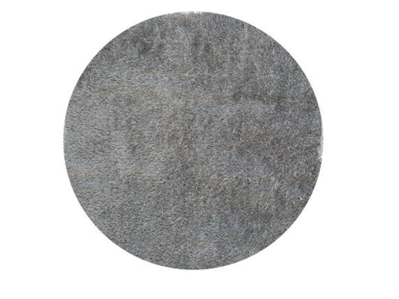 Rond tapijt hoge pool grijs - diameter 90cm