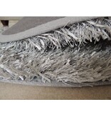 Rond tapijt hoge pool grijs - diameter 90cm