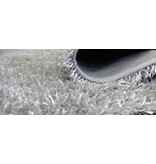 Rond tapijt hoge pool grijs - diameter 90cm