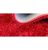 Rond tapijt hoge pool rood - diameter 90cm