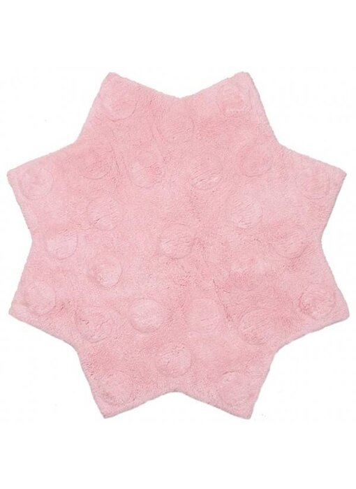 Kindertapijt roze ster