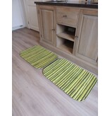 Groene badmatten met print