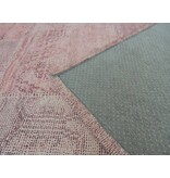 Roze vintage tapijt met patchwork motief