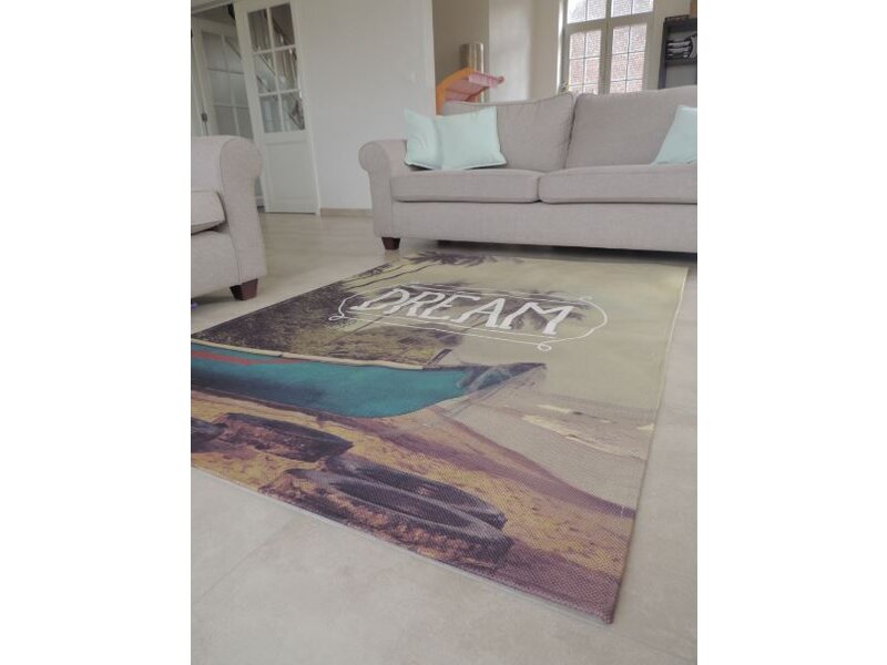Trendy tapijt met coole print