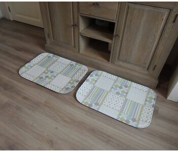 Badmatten patchwork motief