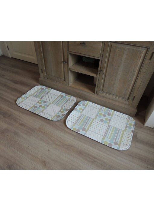 Badmatten patchwork motief