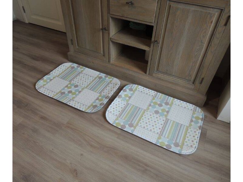 Badmatten patchwork motief