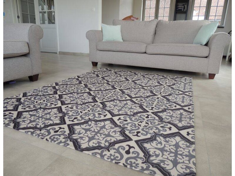 Tapijt met een retro tegelmotief 140x200cm