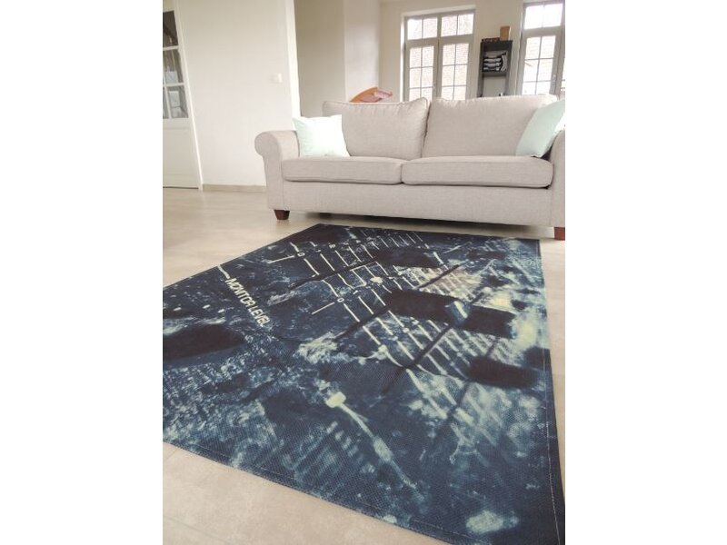 Trendy tapijt met coole print van DJ-mengtafel